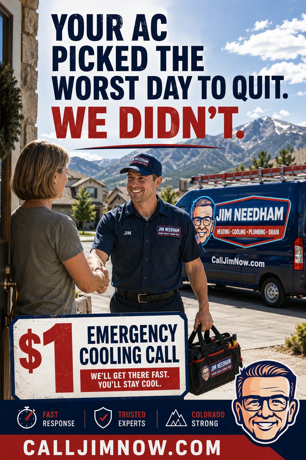 Jim Needham Heating & Cooling ad — Home Services