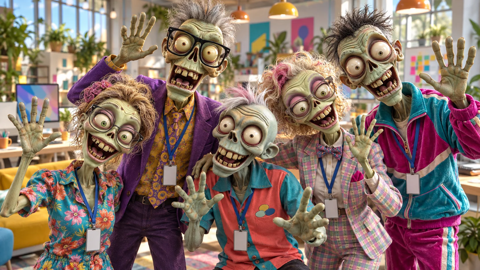 The Ad Zombies crew, waving hello from the office